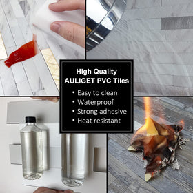 AULIGET easy-cut tiles for custom patterns with a utility knife.