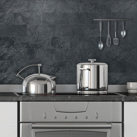 AULIGET kitchen backsplash installation demonstrating easy peel-and-stick application