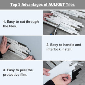 AULIGET no-glue peel-and-stick back keeps walls intact.