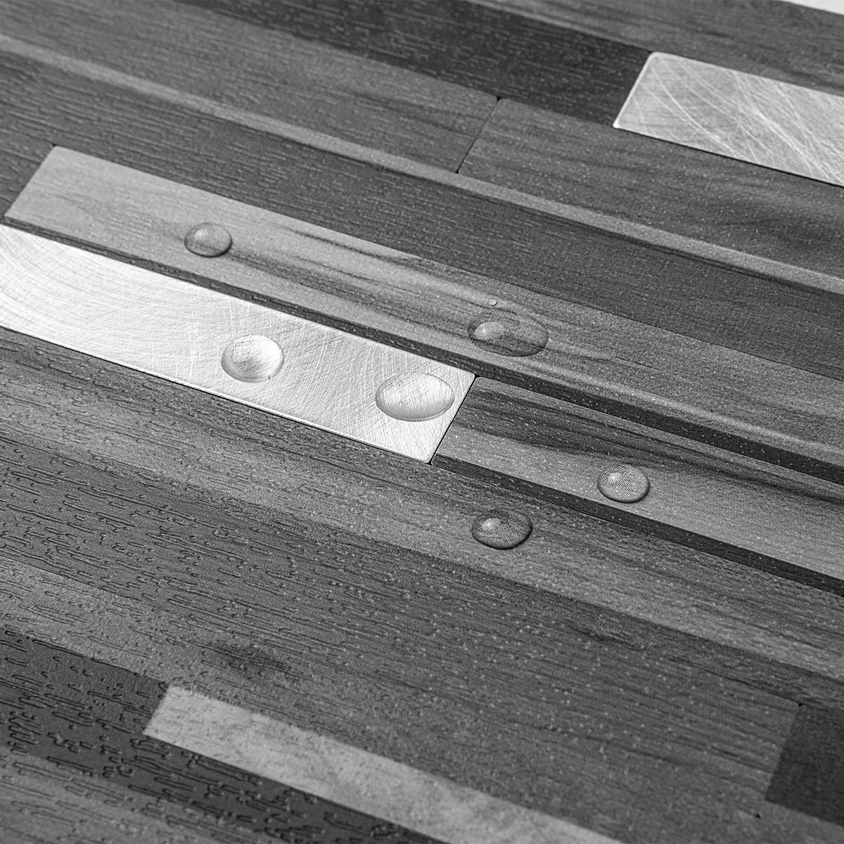 AULIGET PVC backsplash with foam backing enables quick, tool-free installation.