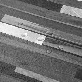 AULIGET PVC backsplash with foam backing enables quick, tool-free installation.