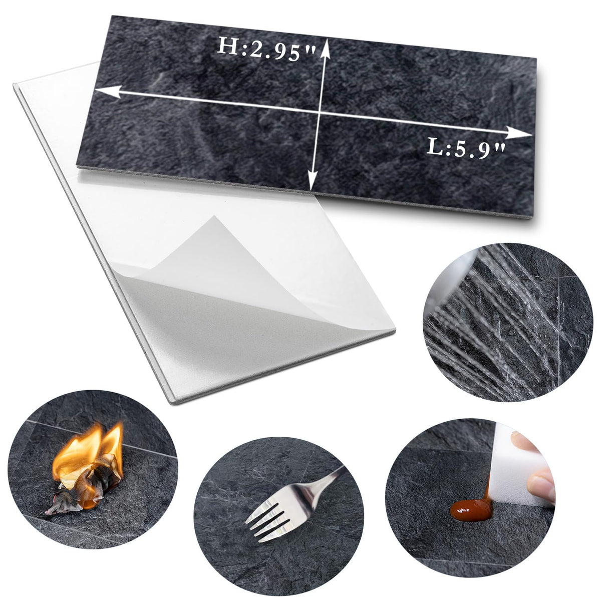 AULIGET RV camper back splash tiles highlighting lightweight, portable installation