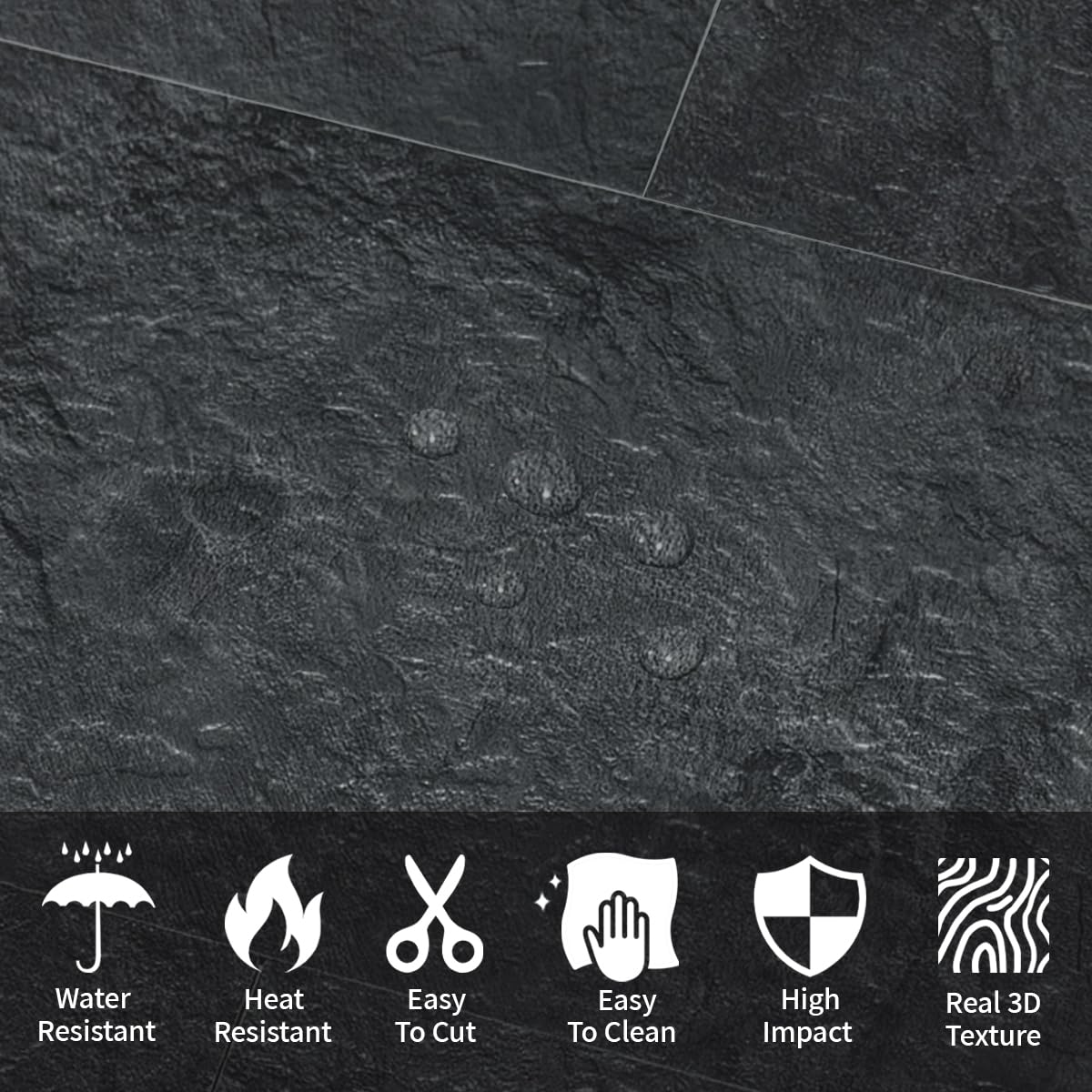 Closeup of AULIGET slate texture showing anti-scratch, fade-resistant surface