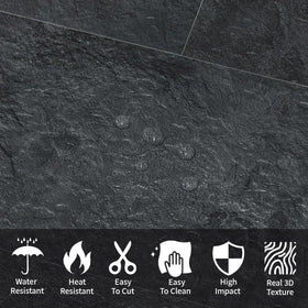 Closeup of AULIGET slate texture showing anti-scratch, fade-resistant surface