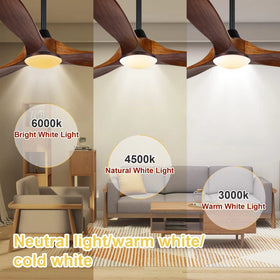 AUNLPB remote-controlled ceiling fan for precise speed and light control.