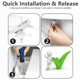 Aünsffer installation kit and user manual simplify fitting on standard round toilets