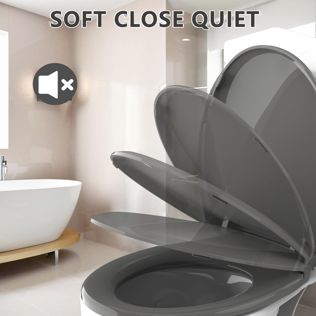 Aünsffer PP material toilet seat easy to clean with mild soap