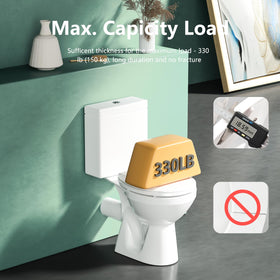 Aunsffer PP material toilet seat is easy to clean and maintain.