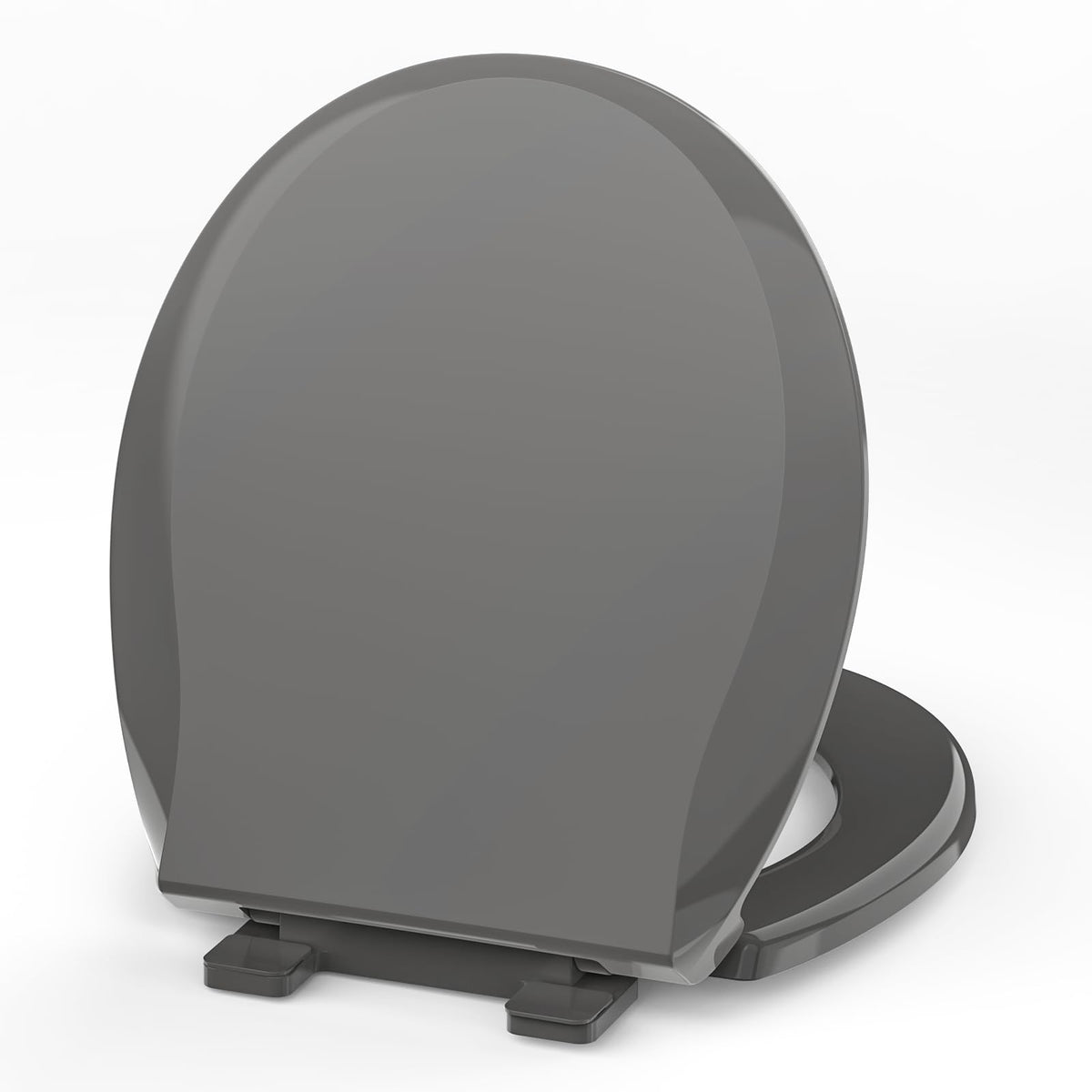 Aünsffer round toilet seat 16.5 inch for universal fit and smooth operation