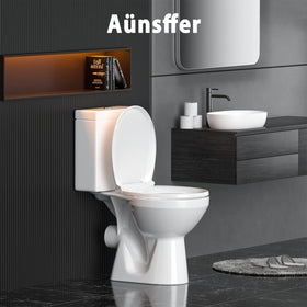 Aunsffer toilet seat package includes installation kit and user manual.