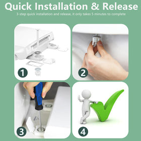 Aunsffer toilet seat with safe non-slip design stays secure during use.