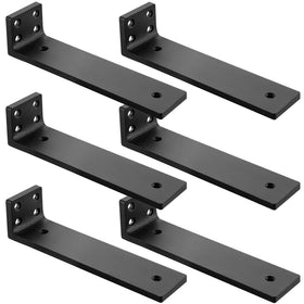 Aunulahca 10-inch floating shelf bracket front view, showcasing sturdy construction for durable shelves