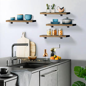Aunulahca 10-inch bracket installed in kitchen shelf setup