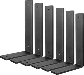 Aunulahca heavy duty shelf bracket 10-inch close-up showing steel strength