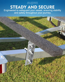 Aupar galvanized finish protects brackets against rust for marine trailer use