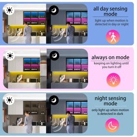 Auplf RGB LED strip remote control for easy color changes.