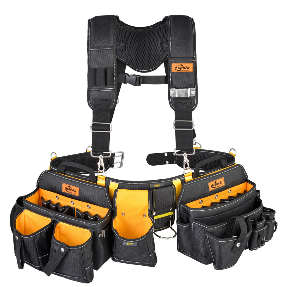 aupofit 7-piece tool belt with 32 pockets for organized work