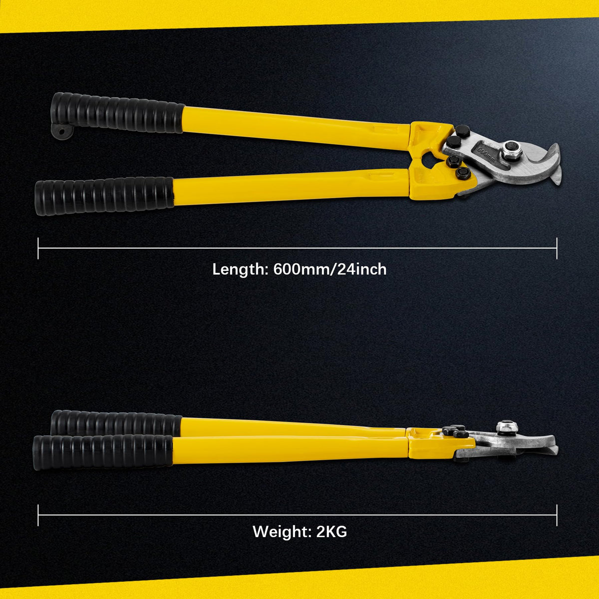AUPREX 24-inch cutter showing ergonomic grip reduces hand fatigue
