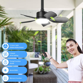 Aupuslite damp-rated outdoor canopy fan for covered patios and gazebos