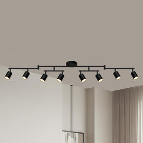 AUQUEE 8-light track lighting fixture on ceiling offering wide-area illumination