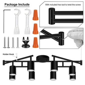 AUQUEE GU10 base track light compatibility for diverse bulbs