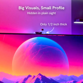 Aura Labs app and voice control for hands-free backlight customization.