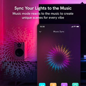 Aura Labs backlight reacts to on-screen action and music for cinematic feel.
