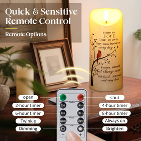 Aurabee candle timer feature with 2 4 6 8 hour options