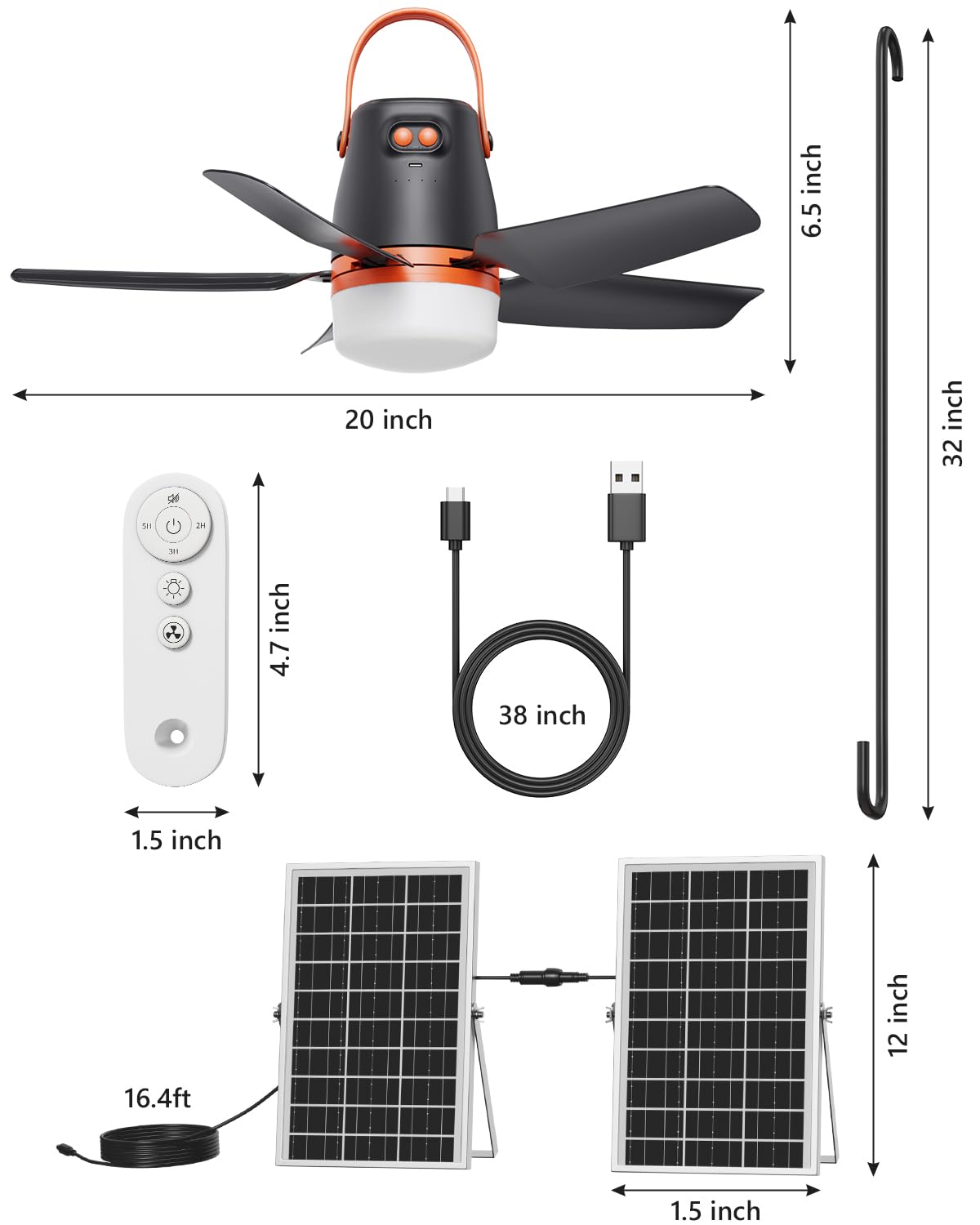 Aurathea portable outdoor fan suitable for RVs and garages