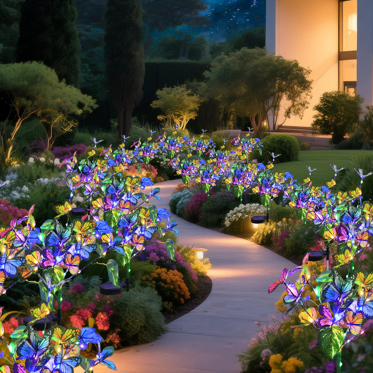 Aureate Horizon IP65 waterproof butterfly lights withstand rain for year round use