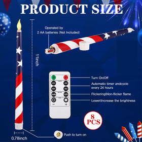 Aurelema flameless taper candles with remote offer easy, smoke-free celebrations.