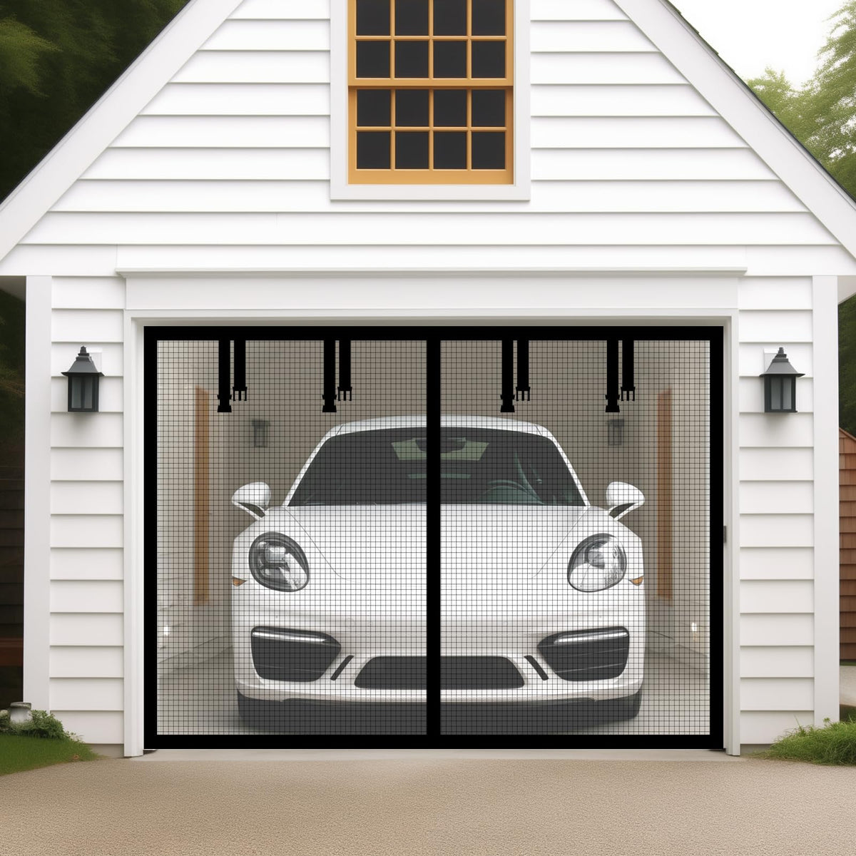 Aurelio TECH magnetic garage screen closure edge for secure, effortless passes.