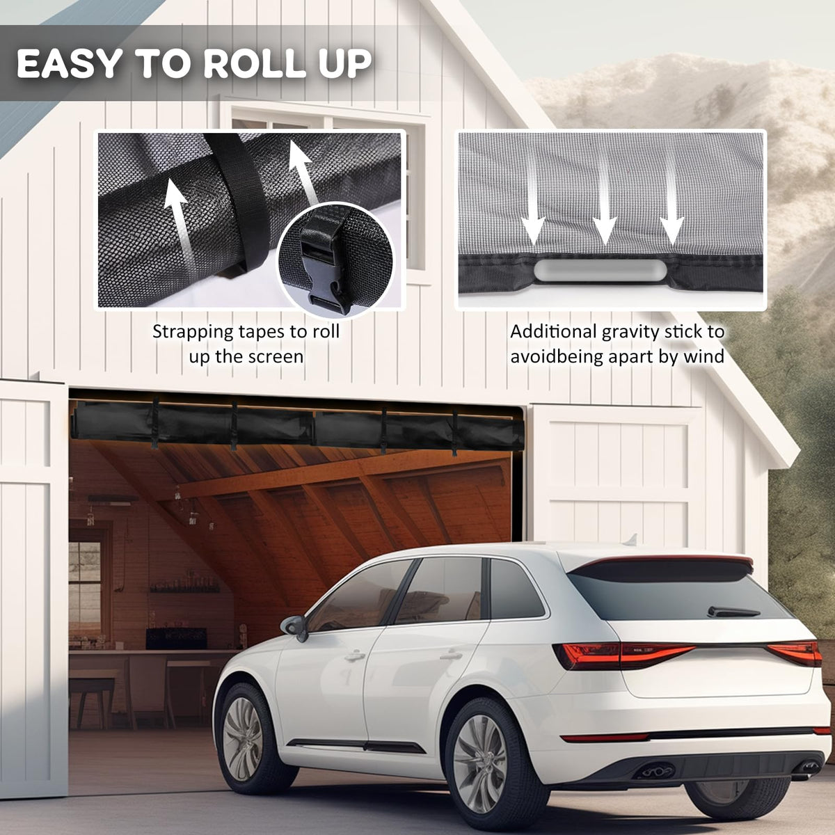 Aurelio TECH door-frame fit illustrating snug and versatile screening.
