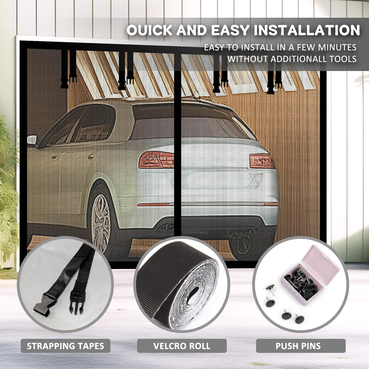 Aurelio TECH wind-resistance feature keeps the screen in place during breeze.