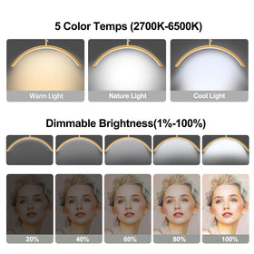 AURELLE lash light height-adjustable stand for ideal positioning