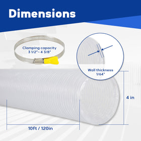 AuroraReveal 304 stainless steel clamps secure the hose for durable fittings