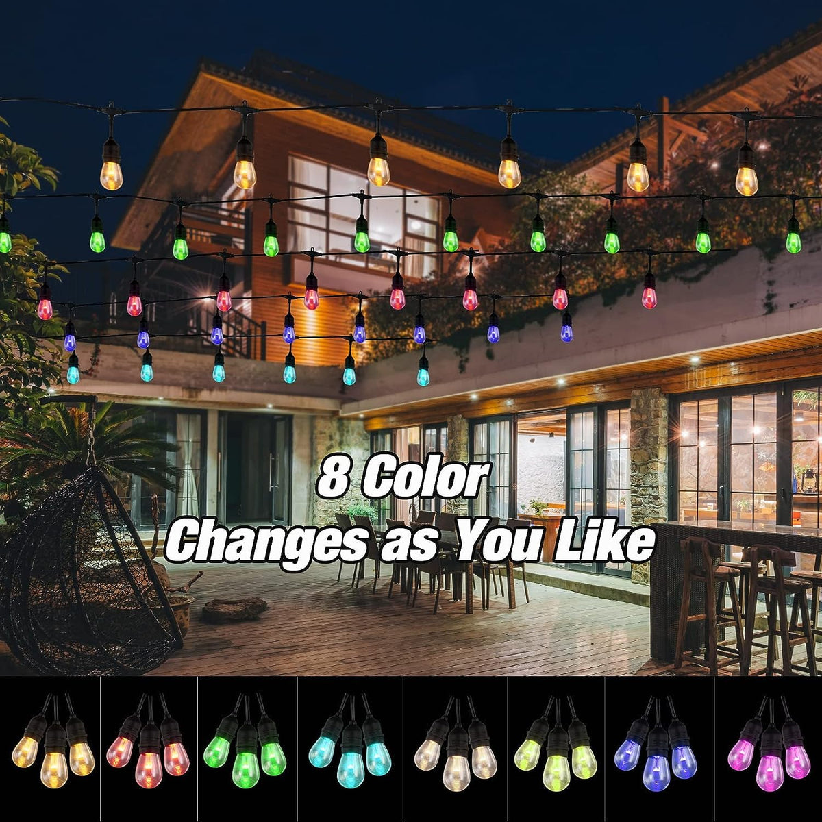 Auroraworld waterproof and shatterproof bulbs endure outdoor use.