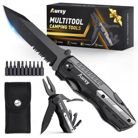 Aursy multitool pocket knife in closed view, compact everyday carry for quick fixes.