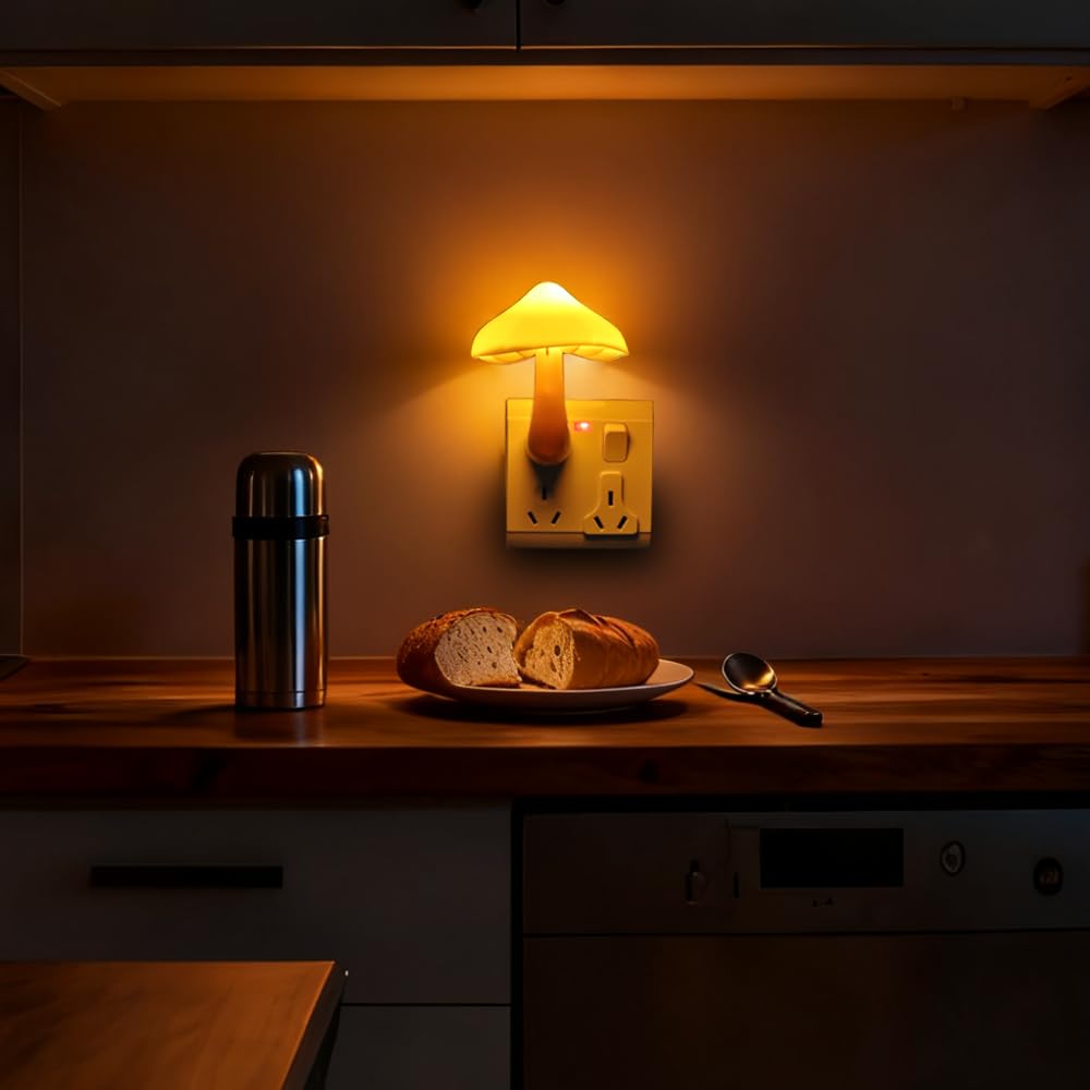 AUSAYE mushroom night light keeps nursery safe with soft, cozy illumination.