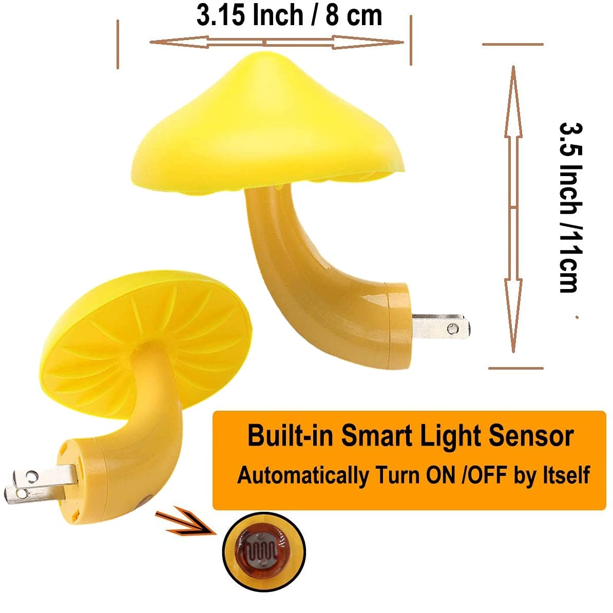 AUSAYE LED plug-in lamp saves energy with efficient operation.