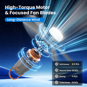 Ausic brushless motor ceiling fan delivers quiet, powerful airflow via remote
