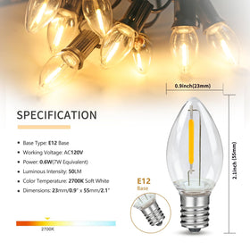 Austin Coast plug-in clip light with 6 ft cord for easy setup.