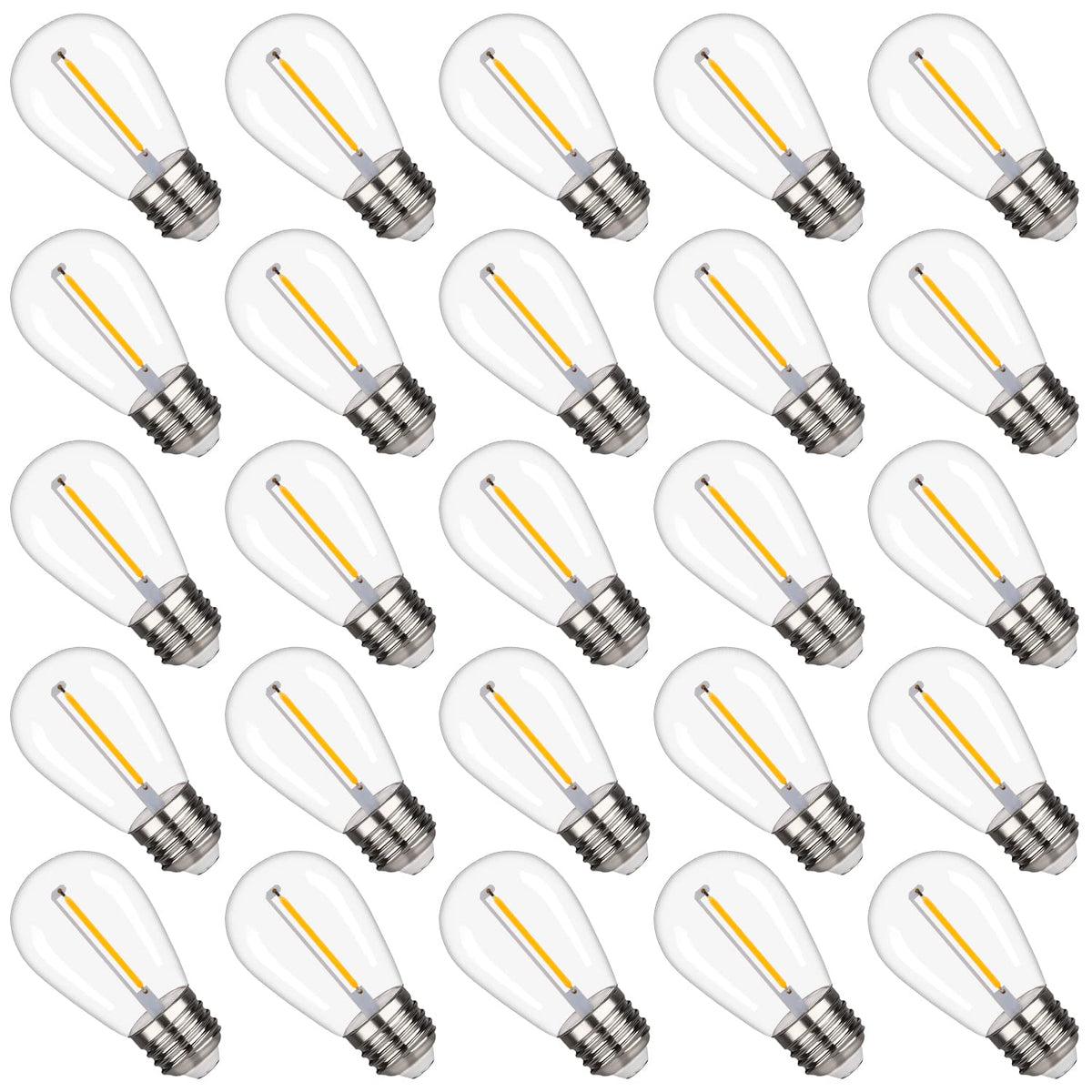 Austin Coast S14 bulb warm 2200K glow for cozy outdoor evenings.