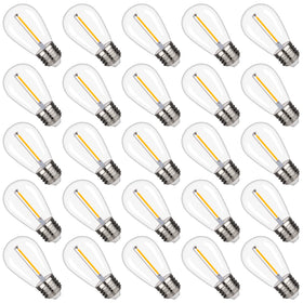 Austin Coast S14 bulb warm 2200K glow for cozy outdoor evenings.