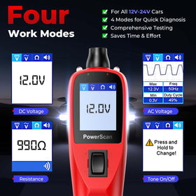 Autel PowerScan component activation tests blower motors, wipers, and lights