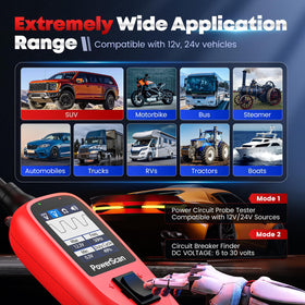 Autel PowerScan continuity test confirms wiring integrity through resistance mode