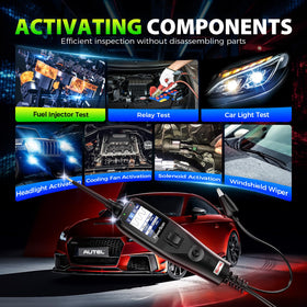Autel PS100 LED indicators show polarity for safe connections