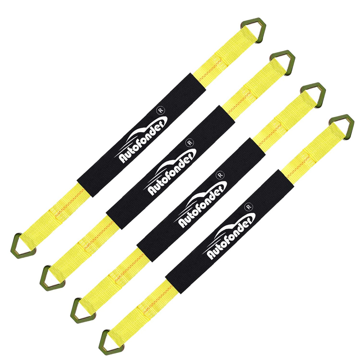 Autofonder axle strap 2in x 36in yellow protects rims during transport