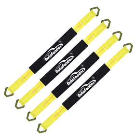 Autofonder axle strap 2in x 36in yellow protects rims during transport
