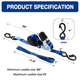Autofonder NeatStrap vinyl-coated S-hooks protect surfaces during securing.
